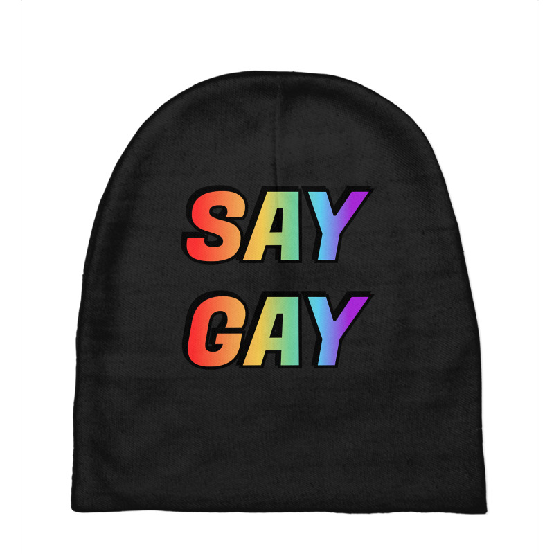 Say Gay-sct2s Baby Beanies | Artistshot