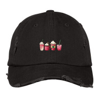 Valentine Coffee Heart Iced Coffee Lover Valentine Day Women Vintage Cap | Artistshot