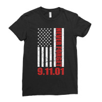 Never Forget Patriotic 911 American Flag Ladies Fitted T-shirt | Artistshot