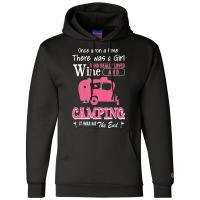 Women Story Gift Shirt A Girl Loved Wine And Camping Champion Hoodie | Artistshot