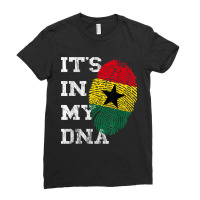 It's In My Dna Ghanaian Genetic Ghana African Ghanaian Roots Ladies Fitted T-shirt | Artistshot