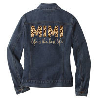 Womens Mimi Life For Grandma Mothers Day Leopard V-neck Ladies Denim Jacket | Artistshot