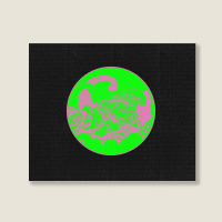 Giant Alligator Snapping Turtle - Japanese Style For Reptiles Lovers - Landscape Canvas Print | Artistshot