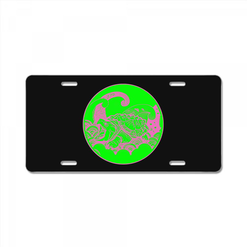 Giant Alligator Snapping Turtle - Japanese Style For Reptiles Lovers - License Plate | Artistshot