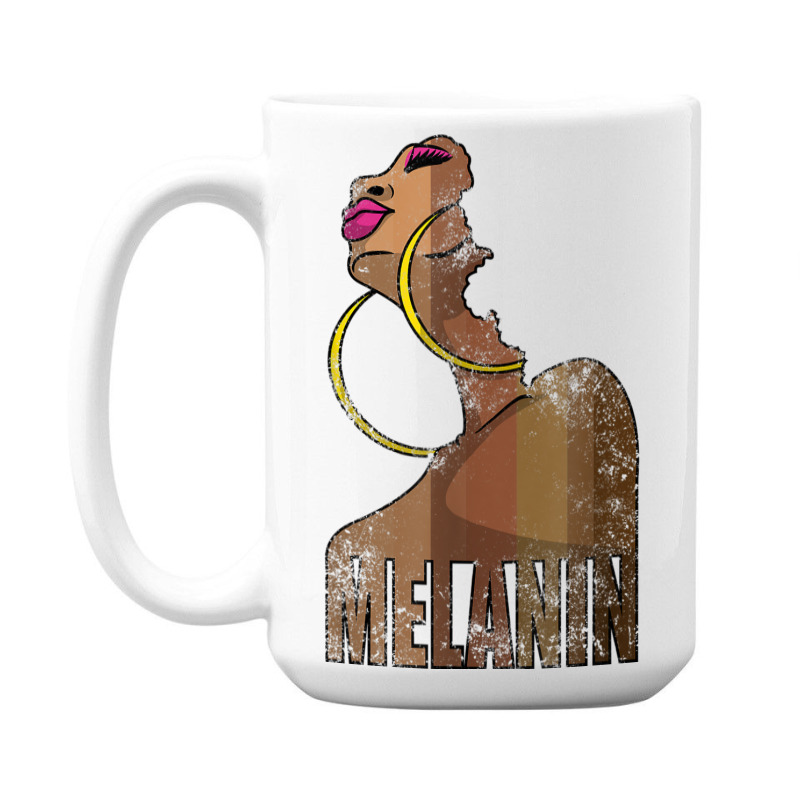 Melanin Drippin Beautiful Afro Woman Black History Feb Gift 15 Oz Coffee Mug | Artistshot