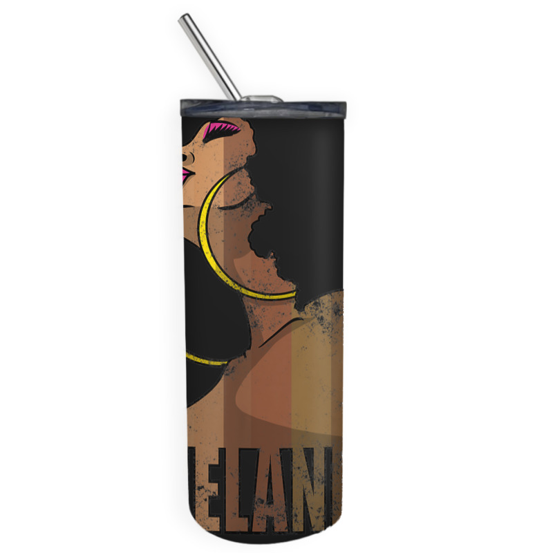 Melanin Drippin Beautiful Afro Woman Black History Feb Gift Skinny Tumbler | Artistshot