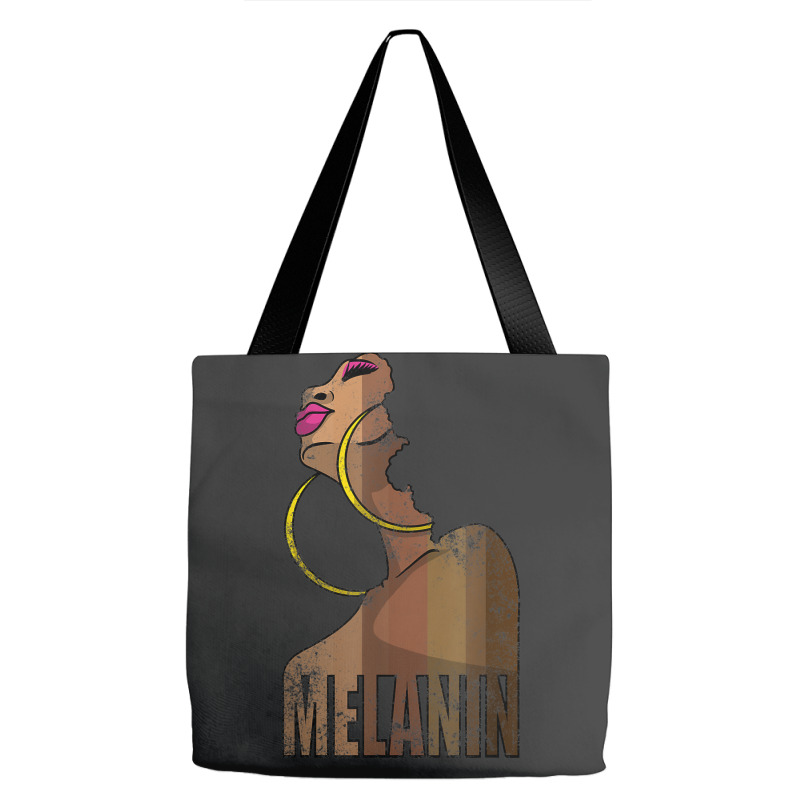 Melanin Drippin Beautiful Afro Woman Black History Feb Gift Tote Bags | Artistshot