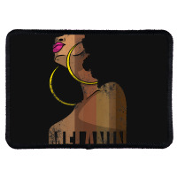 Melanin Drippin Beautiful Afro Woman Black History Feb Gift Rectangle Patch | Artistshot