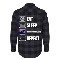 Eat Sleep British Virgin Islands Repeat Flannel Shirt | Artistshot