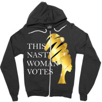 Nasty Woman Woman Votes Anti Trump Afro Woman Zipper Hoodie | Artistshot