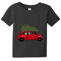 Bringing Home The Christmas Tree Red Baby Tee | Artistshot