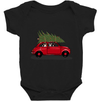 Bringing Home The Christmas Tree Red Baby Bodysuit | Artistshot