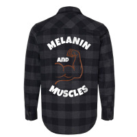 Melanin For Men  Muscles Black Proud Power Pride King Flannel Shirt | Artistshot