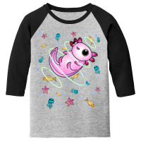 Underwater Axolotl Youth 3/4 Sleeve | Artistshot