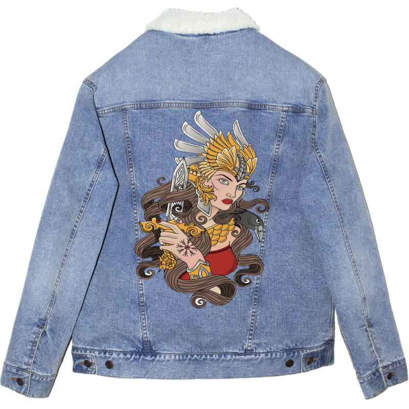 Warrior Woman Unisex Sherpa-lined Denim Jacket | Artistshot