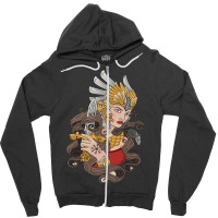 Warrior Woman Zipper Hoodie | Artistshot