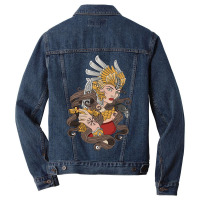 Warrior Woman Men Denim Jacket | Artistshot