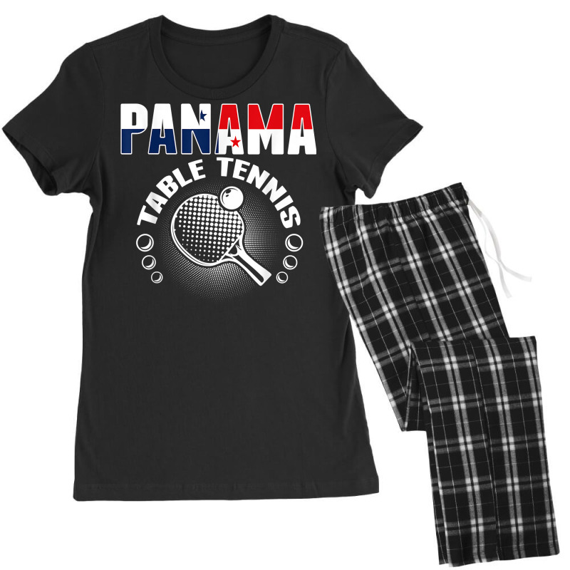 Panama Table Tennis Lovers Support Panamanian Ping Pong Team T Shirt Women's Pajamas Set by rennambka | Artistshot