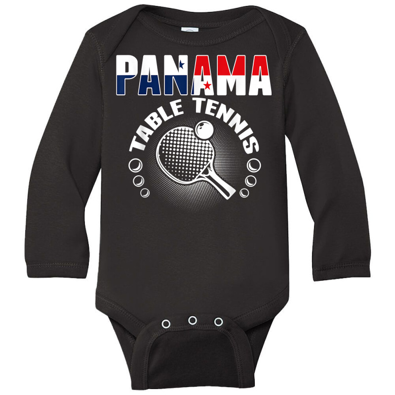 Panama Table Tennis Lovers Support Panamanian Ping Pong Team T Shirt Long Sleeve Baby Bodysuit by rennambka | Artistshot