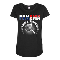 Panama Table Tennis Lovers Support Panamanian Ping Pong Team T Shirt Maternity Scoop Neck T-shirt | Artistshot