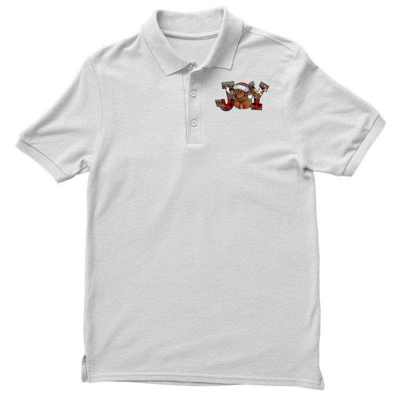 Highland Cow Christmas Joy Be Merry And Bright Western Cow Pullover Ho Men's Polo Shirt | Artistshot