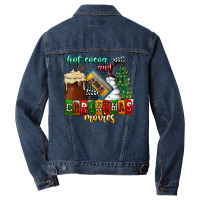 Hot Cocoa And Christmas Movies Merry Christmas Western T Shirt Men Denim Jacket | Artistshot