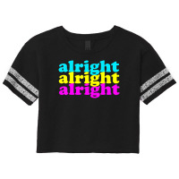 Bright Neon Colours Pink Blue Yellow Alright 70s 80s Scorecard Crop Tee | Artistshot