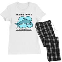 Be Gentle I Have A Sensitive Tummy Women's Pajamas Set | Artistshot