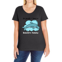 Be Gentle I Have A Sensitive Tummy Ladies Curvy T-shirt | Artistshot