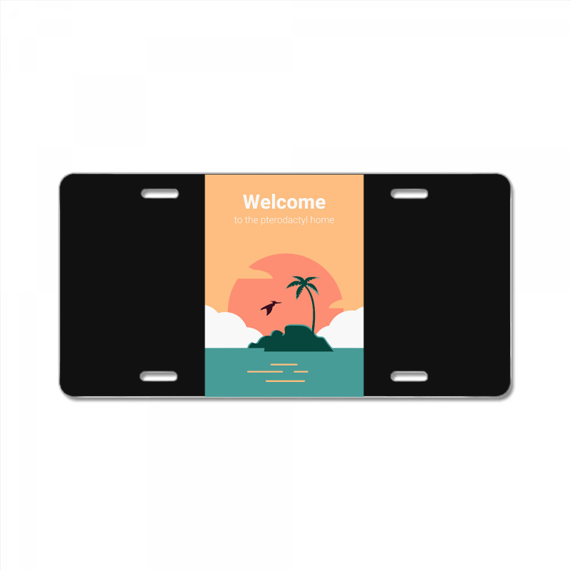 Welcome To Pterodactyl Home License Plate | Artistshot