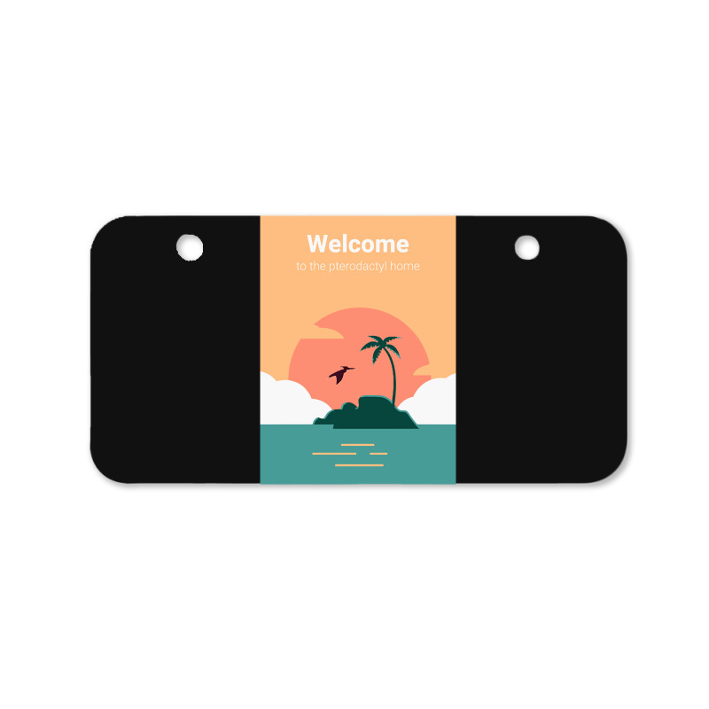 Welcome To Pterodactyl Home Bicycle License Plate | Artistshot