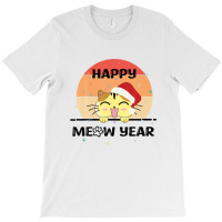 Happy New Year 2023 With Funny Cat T-shirt | Artistshot