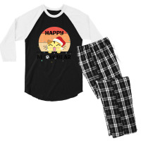 Happy New Year 2023 With Funny Cat Men's 3/4 Sleeve Pajama Set | Artistshot