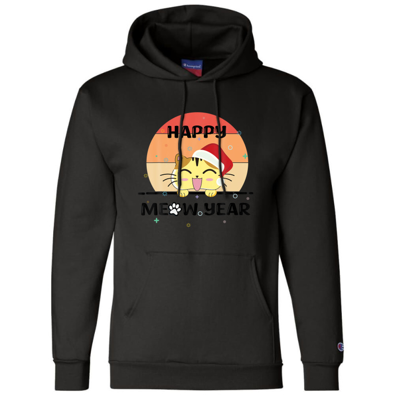 Happy New Year 2023 With Funny Cat Champion Hoodie | Artistshot