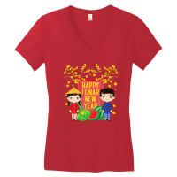 Ao Dai Kids Happy Lunar New Year | Vietnamese New Year 2023 Women's V-neck T-shirt | Artistshot