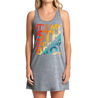 It S My 5th Birthday Bro Fifth Birthday Party For Boys Girls Tank Dress | Artistshot