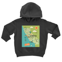 California Map Golden State Hippie Birthday Kids Trip Toddler Hoodie | Artistshot