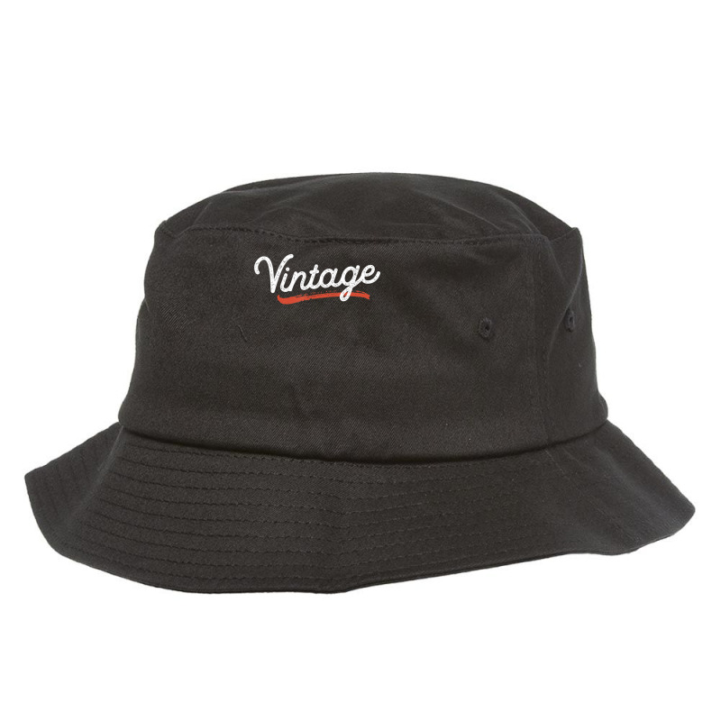 Word That Say Vintage Cool Classic Retro Distressed Bucket Hat by rastyrocl | Artistshot