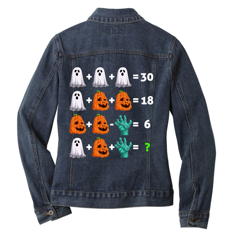 Operation Halloween Costume Math Teacher Ladies Denim Jacket by BarbaraArtist | Artistshot