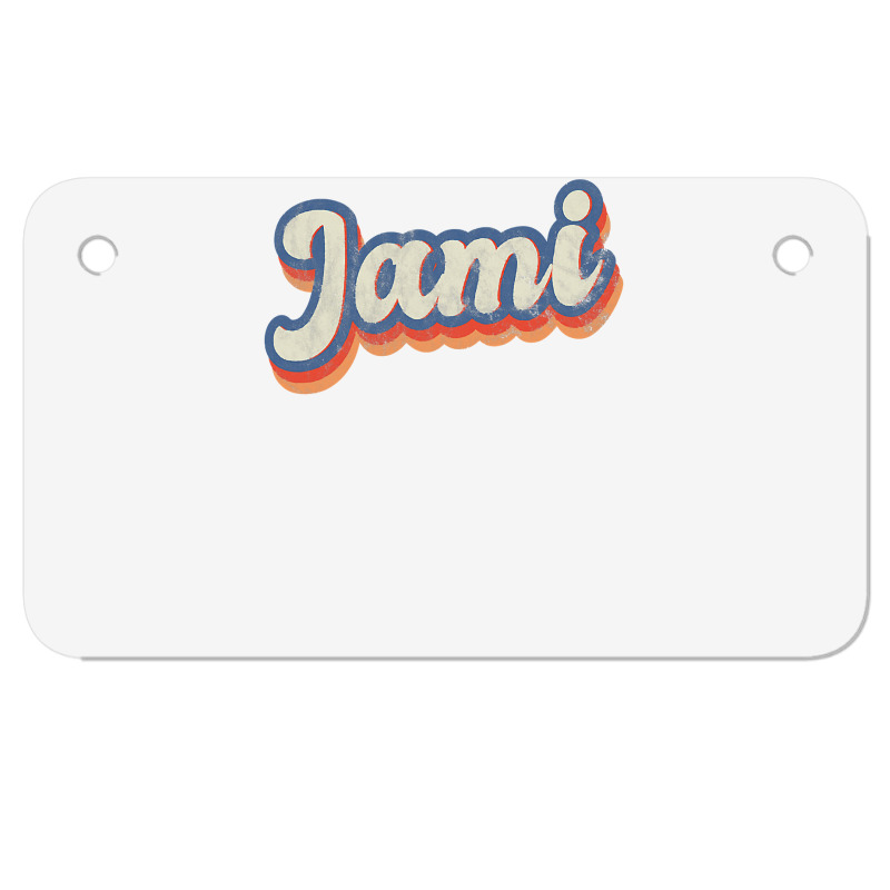 Jami Personalized Name  Custom Lettering 70 S Motorcycle License Plate | Artistshot