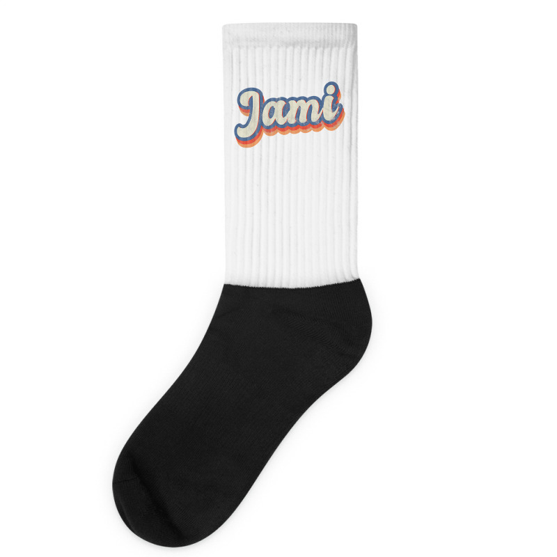 Jami Personalized Name  Custom Lettering 70 S Socks | Artistshot