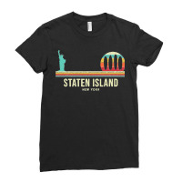 Staten Island New York Premium Ladies Fitted T-shirt | Artistshot