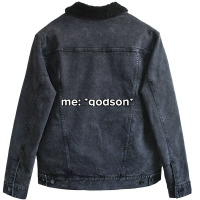 Funny Godson Meme Godfather Gift Unisex Sherpa-lined Denim Jacket | Artistshot