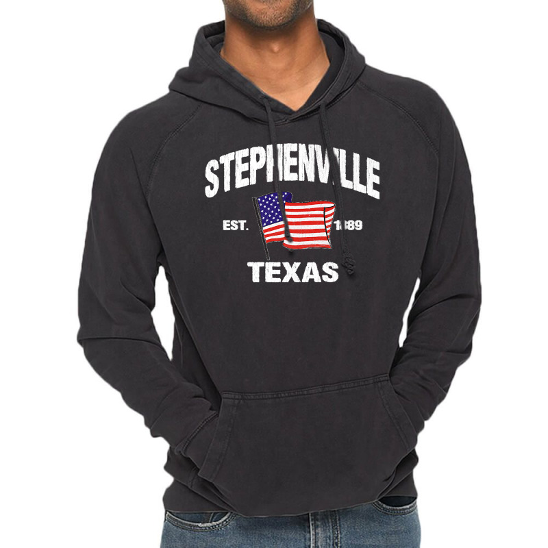 Stephenville Texas Tx Usa Stars & Stripes Vintage Style Premium Vintage Hoodie by JilmarM.Perez | Artistshot