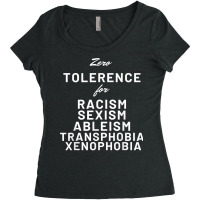 Stop Racism Sexism Ableism Homophobia Transphobia Funny Tee T Shirt Women's Triblend Scoop T-shirt | Artistshot