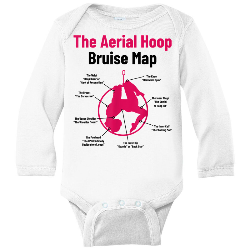 The Aerial Hoop Bruise Map Acrobatics Gymnastics Sports T Shirt Long Sleeve Baby Bodysuit by deemerx8lmshare | Artistshot