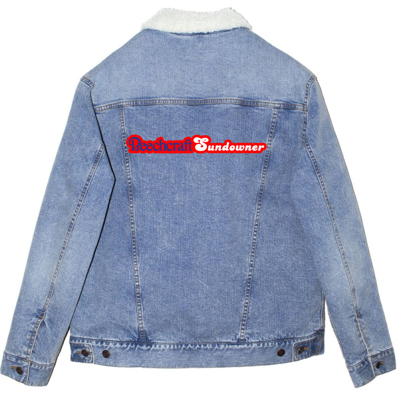 Beechcraft Sundowner Aircraft Aviation Unisex Sherpa-Lined Denim Jacket by yoriinka | Artistshot