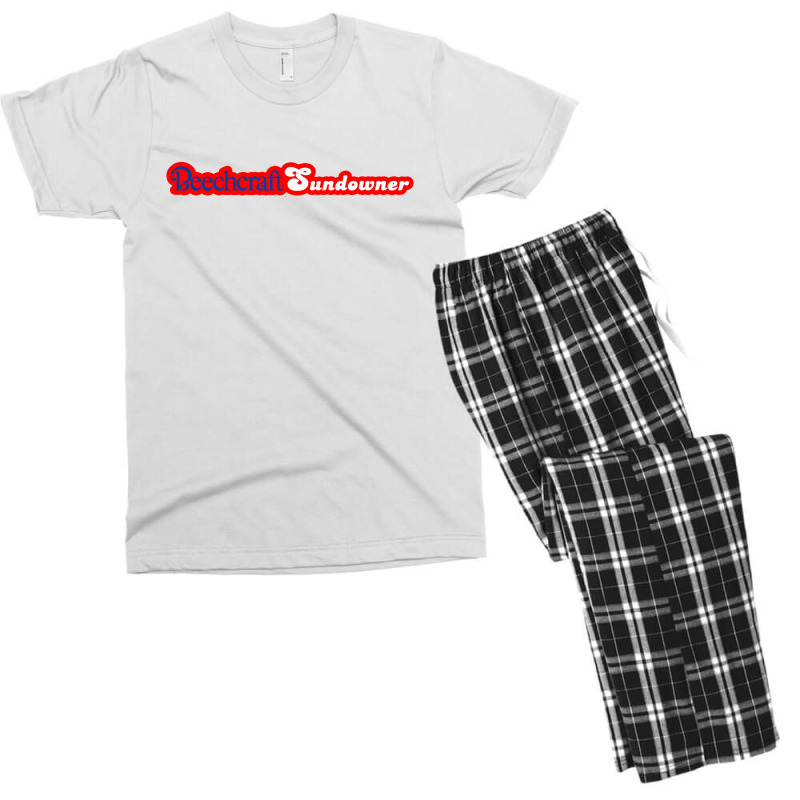 Beechcraft Sundowner Aircraft Aviation Men's T-shirt Pajama Set by yoriinka | Artistshot