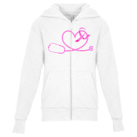 Breast Cancer Doctor Nurse Apparel, Pink Ribbon Women T Shirt Youth Zipper Hoodie | Artistshot