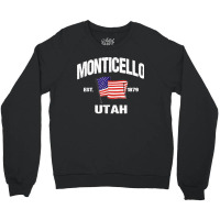 Monticello Utah Ut Usa Stars & Stripes Vintage Style Crewneck Sweatshirt | Artistshot